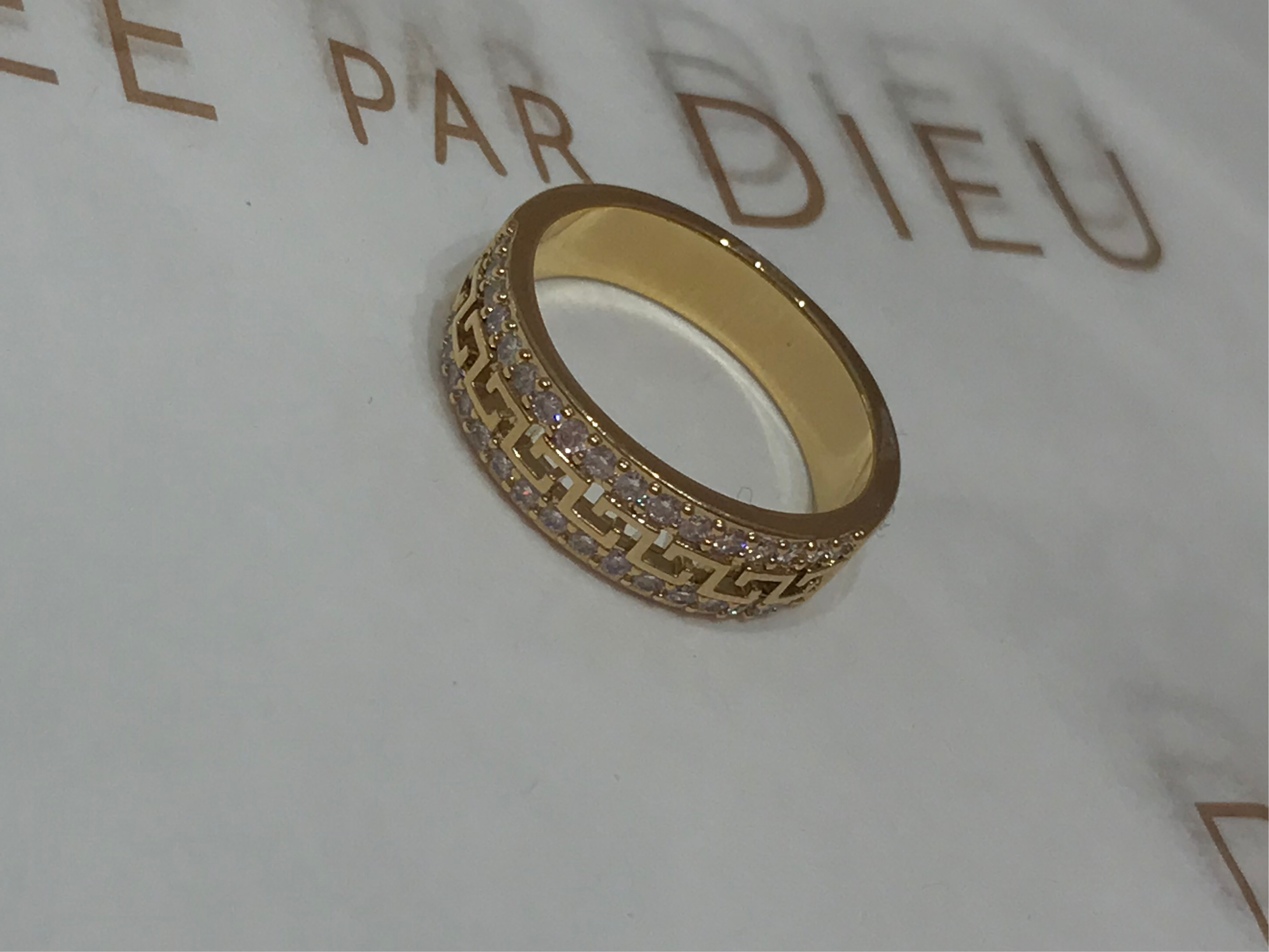 “Journey” gold plated ring