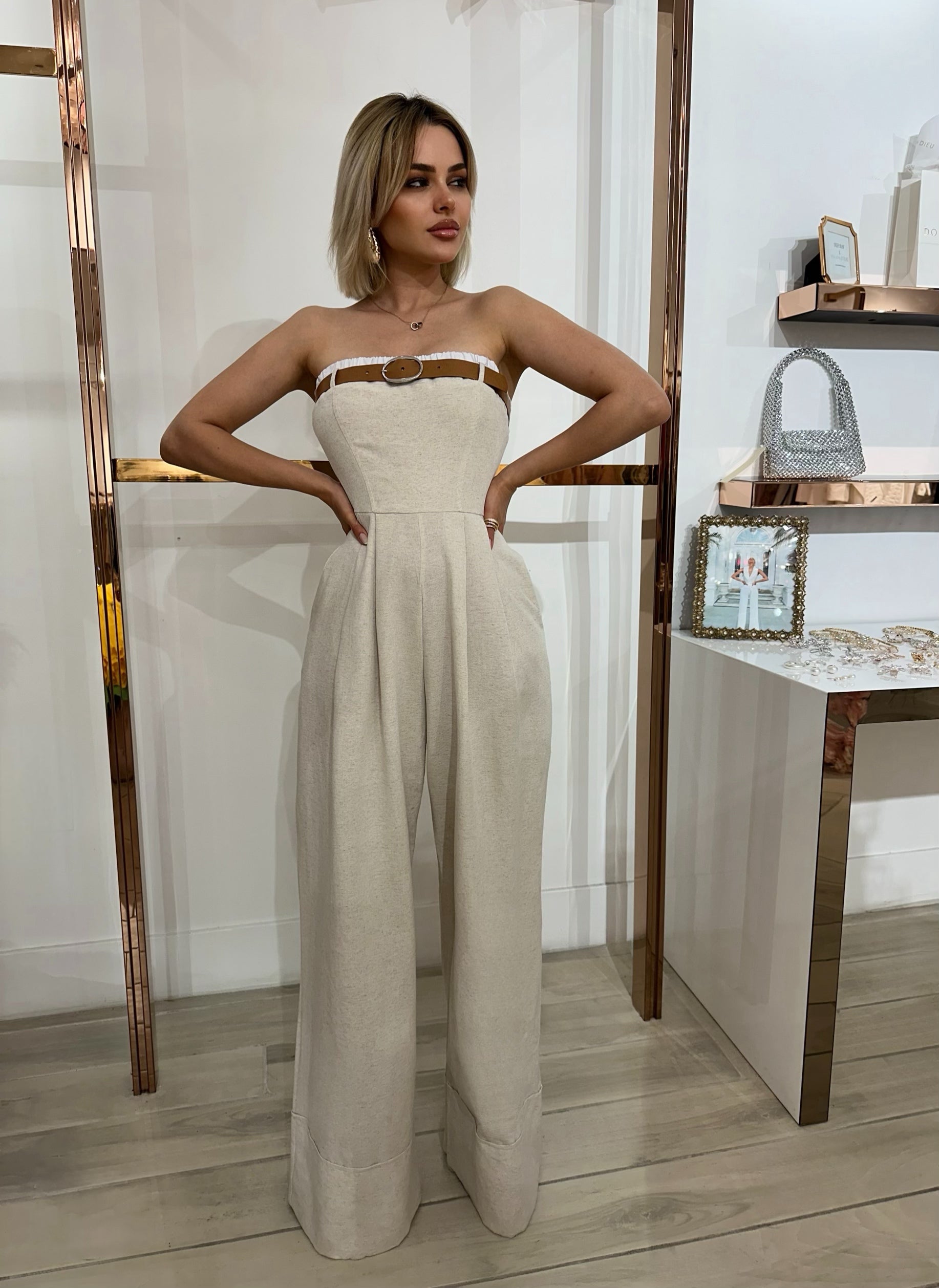 ‘Joyce’ buckled jumpsuit